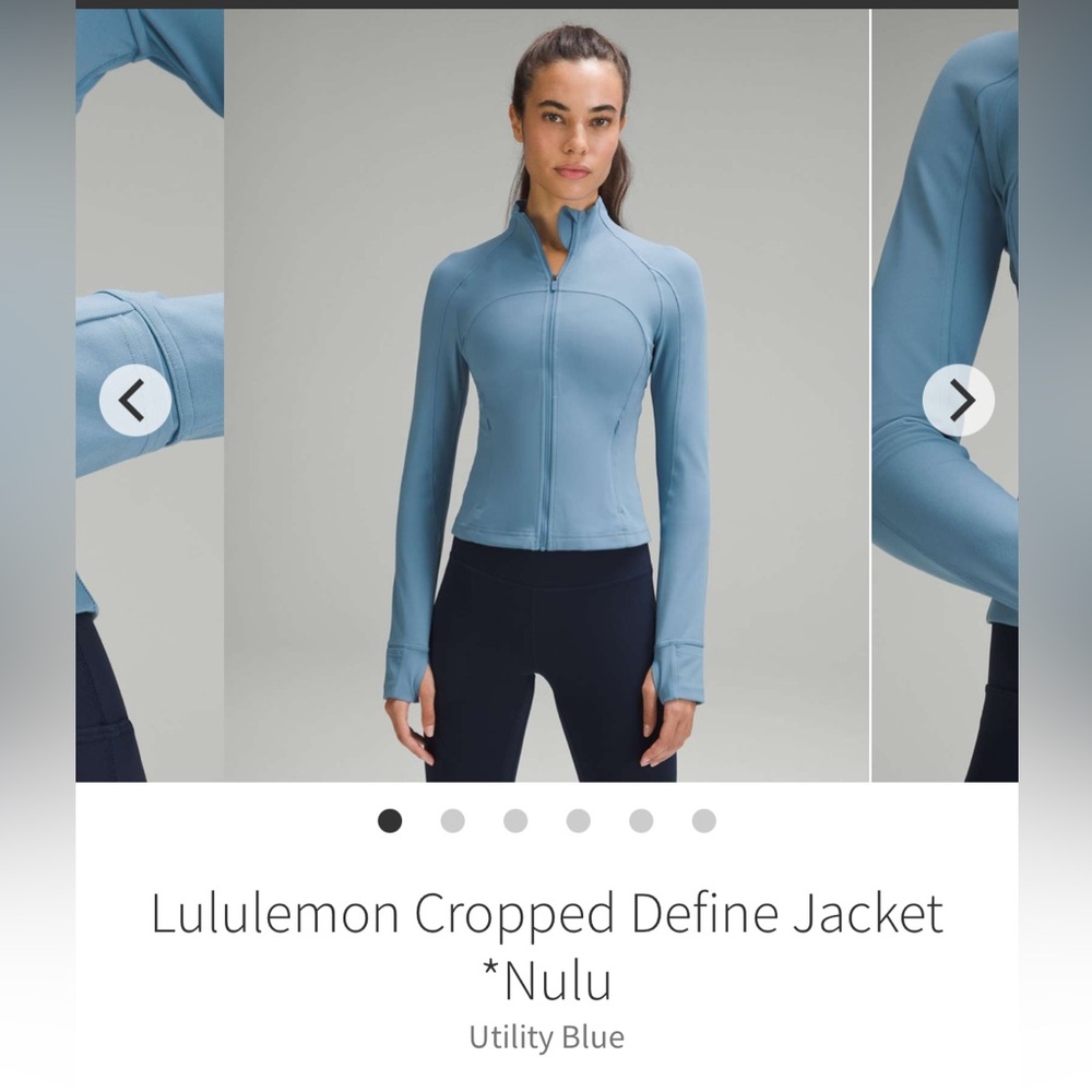 Lululemon Athletica Cropped Define Jacket - Utility Blue